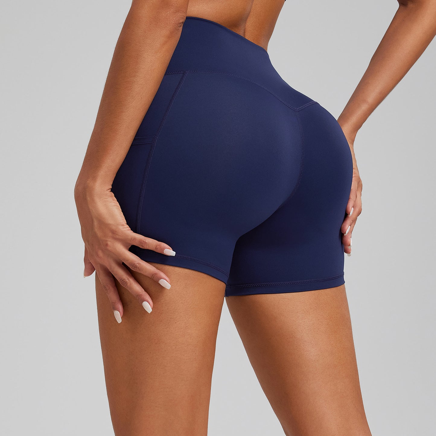 High Waisted Women's Yoga Shorts with Butt Lifting Pockets No Awkward Seam Workout Leggings for Peach Shaped Bottoms Stretchy Athletic Gym Bottoms for Comfort and Style