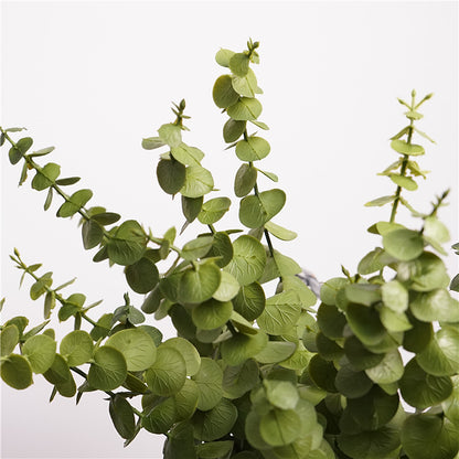 Realistic Eucalyptus Bush with Round Leaves - Stunning Faux Greenery Decorative Accent for Home, Weddings, and Event Decor