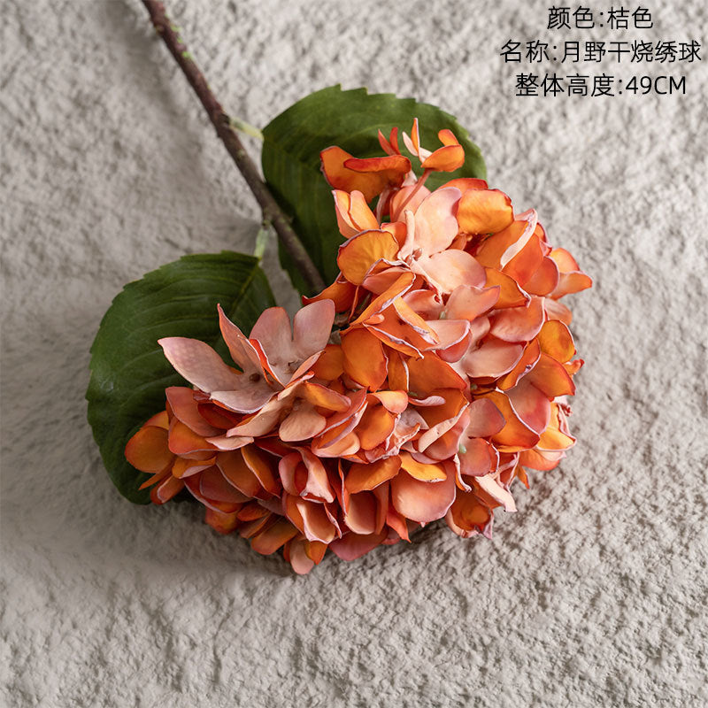 Stylish Dried Edge Hydrangea Faux Flower Bouquet for Home Decor – Beautiful Rose Wall Arrangement – Perfect for Weddings and Events – Model MW24830