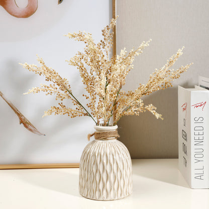 Artificial Grape Branch Decor with Luxe Faux Reed Flowers – Perfect Home & Living Room Accent for Elegant Interior Design