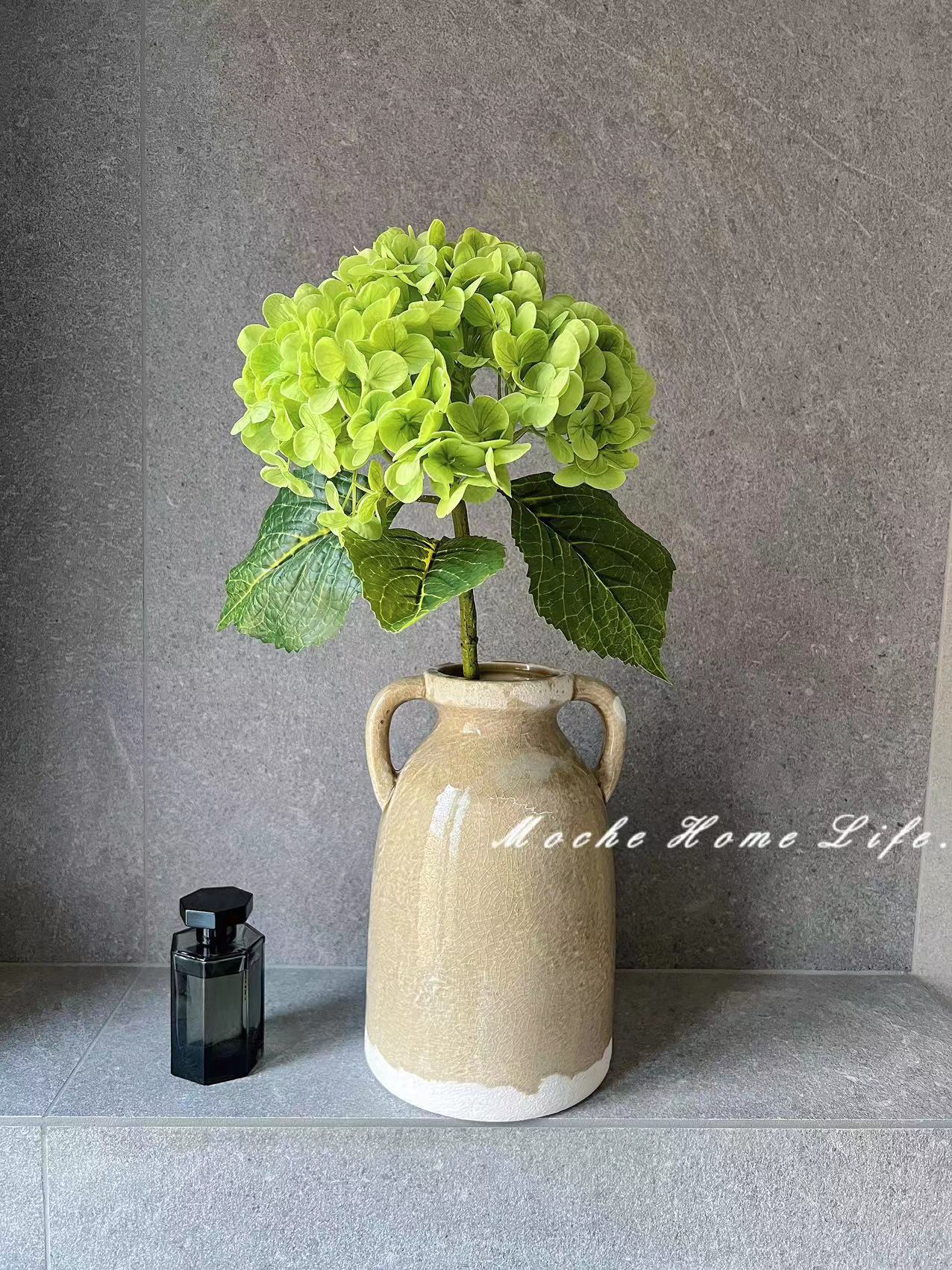 Realistic Blue Hydrangea Faux Flower Bouquet - Moisture-Resistant, Soft Touch Decoration for Living Room Floral Arrangements - Perfect Home Accent Piece!