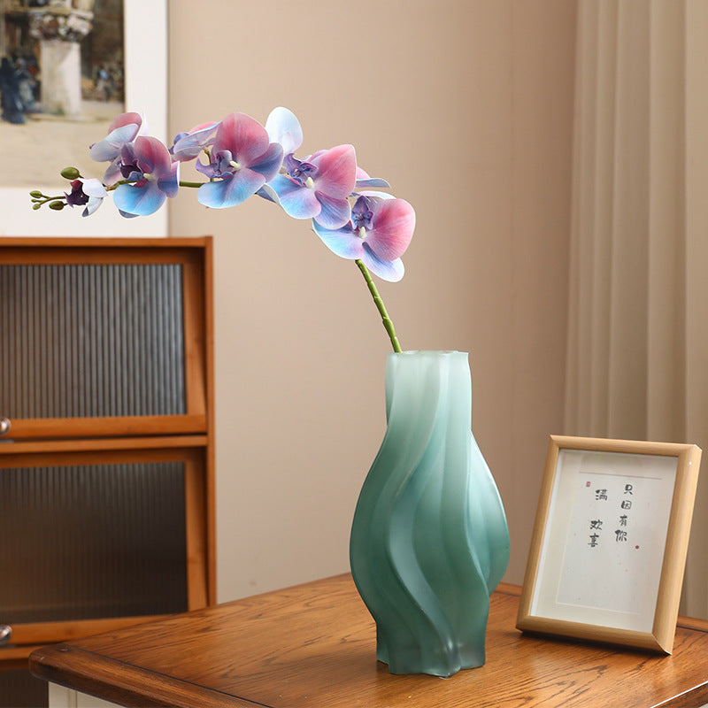 Realistic 3D Printed 9-Head Macaron Phalaenopsis Orchid - Elegant Luxury Home Décor Floral Arrangement for Stylish Model Rooms