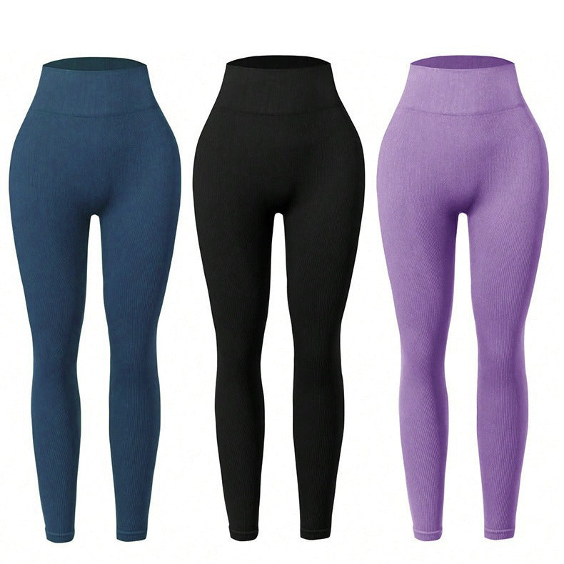 High Waisted Seamless Women's Running and Yoga Leggings 11 Vibrant Colors Figure Hugging Design for Workouts and Enhancing Your Curves