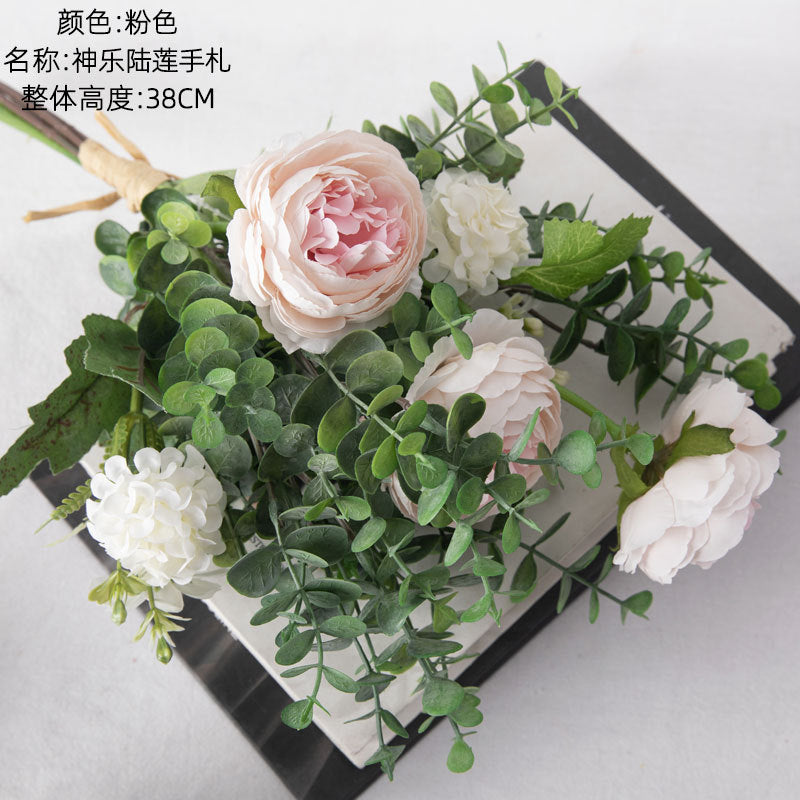 Stunning Kaguya Lulian Handcrafted Faux Flower Bouquet - Elegant Home Decor, Realistic Design, Perfect for Wall Art and Special Occasions (CF01142)