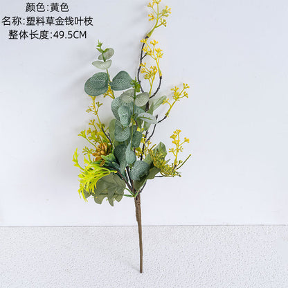 Realistic Faux Green Money Tree Branches - Perfect for Wedding Decorations, Home Decor, and Events - Trendy INS Style DY1-3227