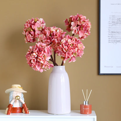 Stunning Faux Single Branch Oil Painting Style Lollipop Hydrangea - Perfect for Weddings, Photoshoots, and Home Decor