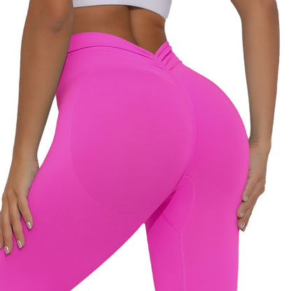 High Waist Seamless Peach Butt Lifting Leggings for Yoga Running and Fitness 3 4 Length for Comfort and Style