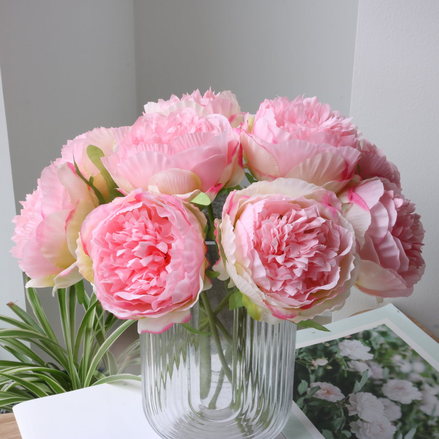 Realistic Silk Peony Artificial Flowers - Elegant Home Decor & Stunning Hair Accessories for All Occasions