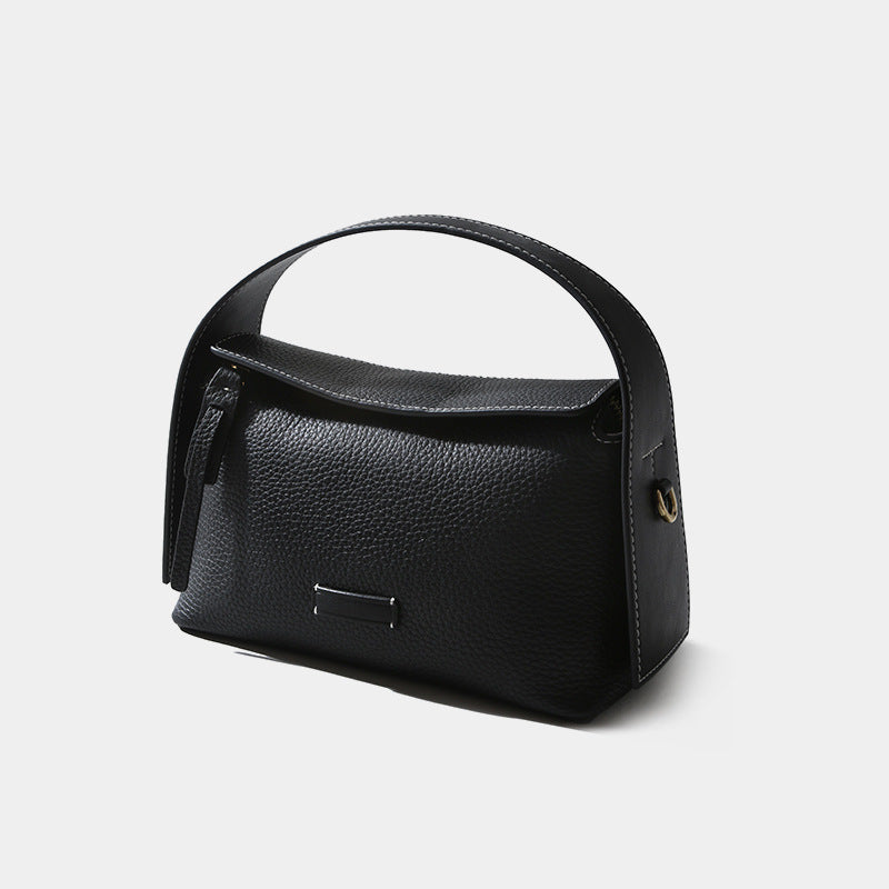 Grain Leather Pillow Bag Vintage Inspired Commuter Soft Leather Tote with Hanging Ears for Casual and Fashionable Outings