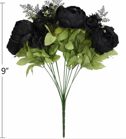 Elegant 13-Piece European-Style Faux Peony Flower Bouquet - Perfect for Wedding Decor, Living Room, and Dining Table Centerpieces