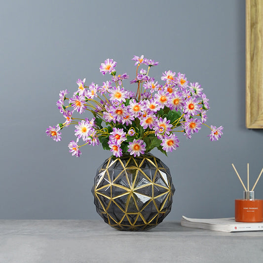 Charming Artificial Mini Daisy and Sunflower Floral Arrangement - Perfect for Home Decor, Bouquets, and Wall Hangings in Living Rooms and Gardens