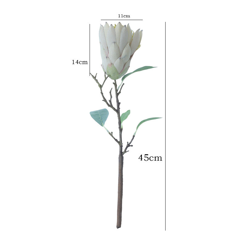 Realistic Long-Stemmed 3D King Protea Flower - Single Artificial Protea for Stunning Photography and Elegant Wedding Decor