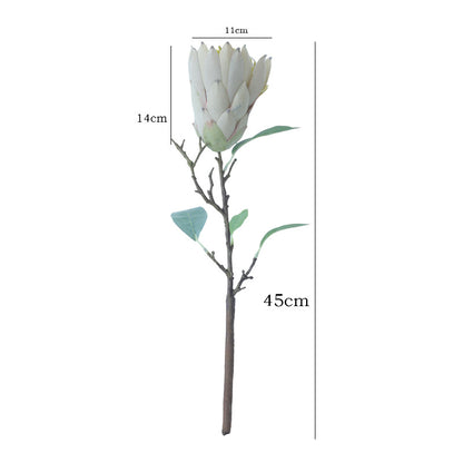 Realistic Long-Stemmed 3D King Protea Flower - Single Artificial Protea for Stunning Photography and Elegant Wedding Decor