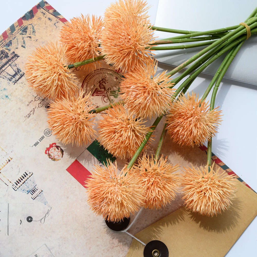 Artificial Dandelion Ball Stem Decorations – Realistic Faux Flowers for Wedding Decor & Home Crafting - Perfect Greenery Accent for Special Events | Model YC1089