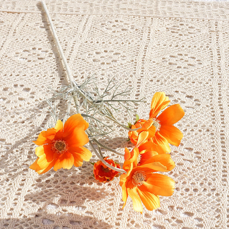 Realistic Artificial Gerbera Daisy and Cosmos Flower Stem – Perfect for Home Decor, Wedding Celebrations, and Photography Props