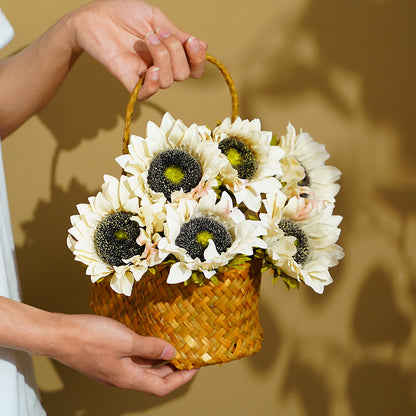 Realistic Sunflower Faux Flowers - Perfect Home Décor for Living Rooms, Picnics, Weddings, and Photography Props