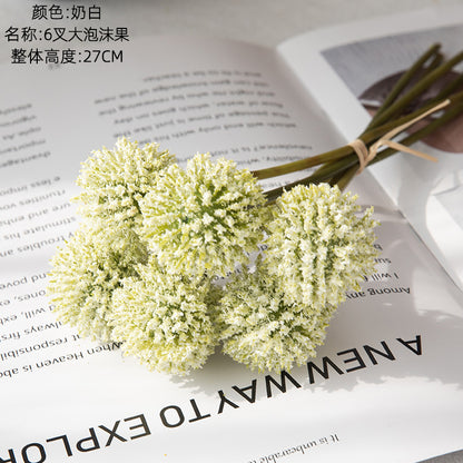 Realistic Foam Fruit Simulation Flowers - Lifelike Green Plants for Wedding Decorations, Home Decor, and Special Events - MW25590