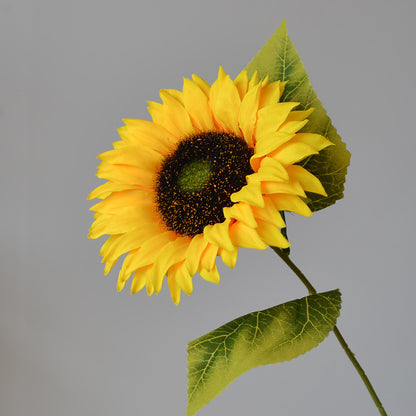 Realistic Single Stem Sunflower – Stunning Decorative Faux Flower for Home, Outdoor, Wedding, and Hotel Decor – Elegant Golden Sunflower Accent Piece