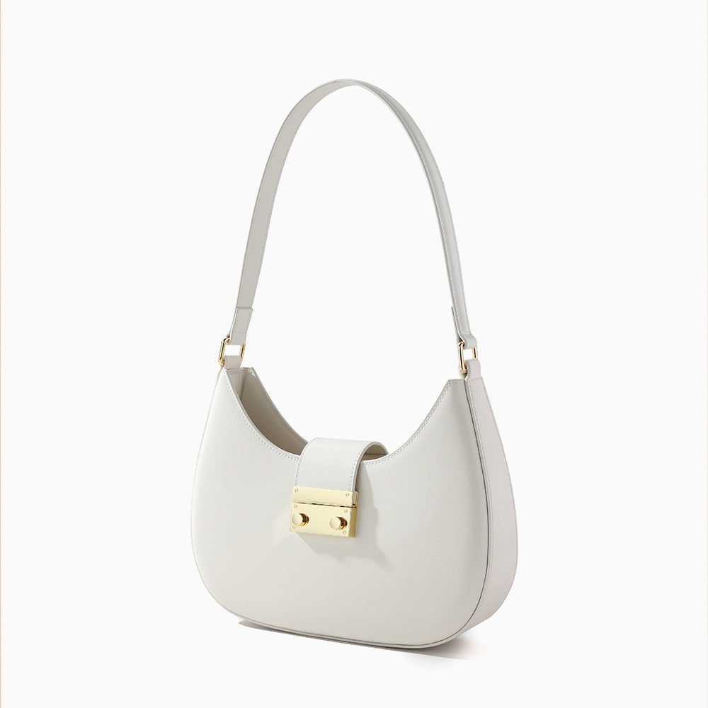 Chic Genuine Leather Women's Shoulder Bag for Fall and Winter High End Commuter Dumpling Bag Unique Handheld Design for Everyday Use