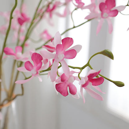 Elegant 3-Branch Butterfly Orchid – Seasonal Faux Flowers for Nordic Home Décor, Hotel Reception, and Wedding Celebrations