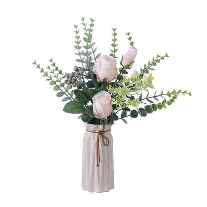 Stunning INS-Style Mira Rose Bouquet - Realistic Artificial Flowers for Home Décor and Wedding Celebrations - Perfect for Any Occasion (Model YC1052)