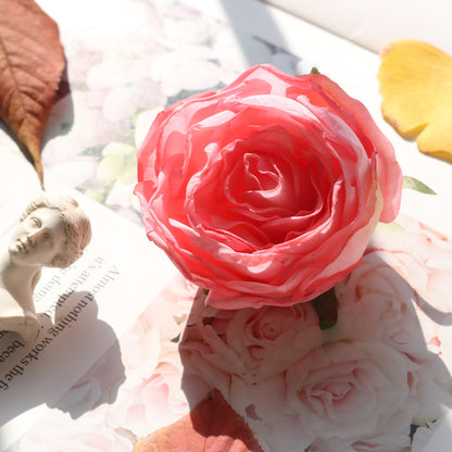 Stunning Edge-Trimmed Faux Rose Heads - Eternal Long-Lasting Roses for DIY Wedding Décor and Floral Arrangements - Perfect for Events and Special Occasions