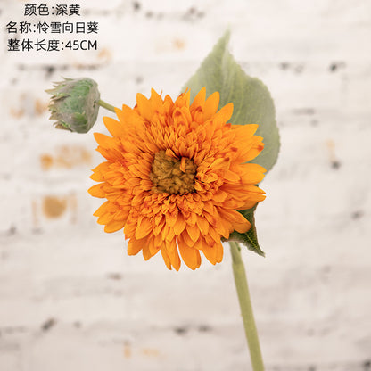 Realistic Artificial Sunflower Arrangement -  Faux Floral Decor for Weddings & Events | Eco-Friendly Greenery Craft - INS Style | Model MW80001