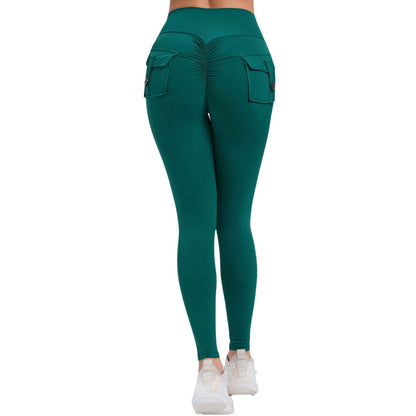 High Waisted Peach Butt Yoga Pants for Women Tight Fitting Pockets Quick Dry for Running and Fitness