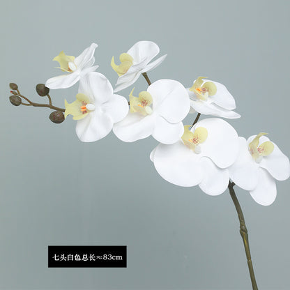 Single-Stem Realistic Multi-Head Phalaenopsis Orchid Artificial Flower - Perfect Home Décor Accent & Wedding Decor Prop, Trending Must-Have for Stylish Events