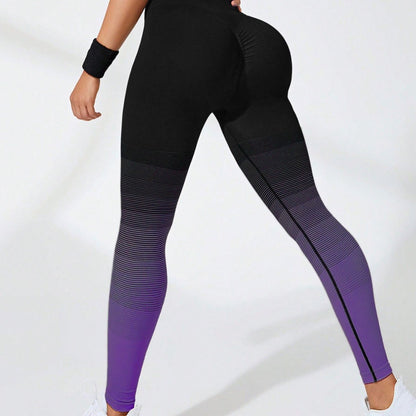 High Waist Seamless Butt Lifting Ombr Yoga Leggings for Running Gym Workouts and Everyday Fitness