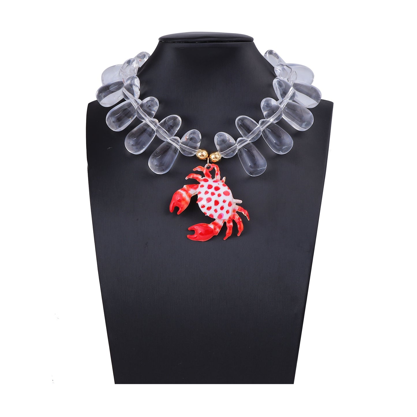 Stylish Beach Ocean-Inspired Exaggerated Minimalist Alloy Crab Pendant Necklace for Women – Perfect Accessory for Summer Vacations