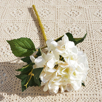 Single Stem California Hydrangea Faux Floral Decoration - Perfect for Home Decor, Weddings, and Special Occasions