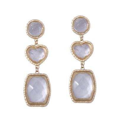 Unique Irregular Transparent Multi-layer Geometric Dangle Earrings - Versatile Minimalist Statement Jewelry for Effortless Style