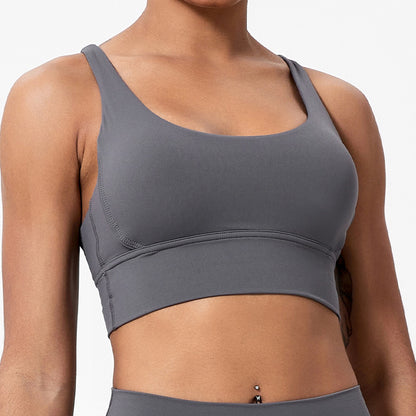 Sports Bra with Adjustable Straps for Enhanced Support for Running Yoga and Gym Workouts Shock Absorbing Seamless Design for Comfort and Fit