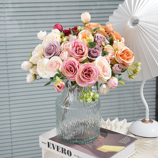 Elegant Nordic Rose Home Decor: Stunning Indoor Table Centerpiece for Holidays, Perfect as a Gift, Photography Prop, and Wedding Decoration