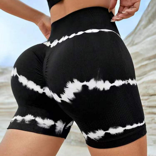 Seamless High Waisted Gradient Striped Lifting Yoga Shorts for Women and Comfortable Fitness Leggings for Optimal Performance