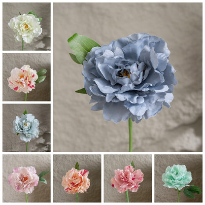 Single Stem Peony Artificial Flower - Lively Green Plant Wedding Decoration - INS Style PJ1031 - Perfect for Home Decor & Special Events