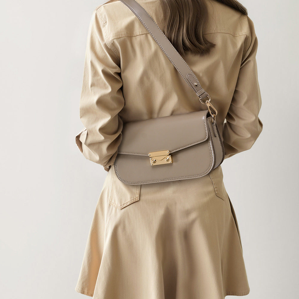 Elegant Korean Style Women's Envelope Bag Commute Crossbody Casual Handbag Unique Genuine Leather Fashion Accessory