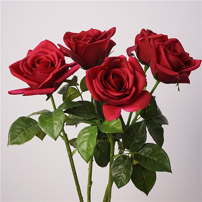 Luxurious Moisture-Infused Realistic Rose Stem - Perfect Artificial Flower for Home Décor, Bridal Bouquets, and Wedding Arrangements | Ideal for Events and Lasting Memories