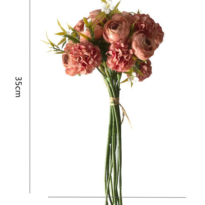 Charming Mixed Floral Arrangement with Hydrangea and Peony - Elegant Artificial Flower Bouquet for Home Décor and Wedding Celebrations