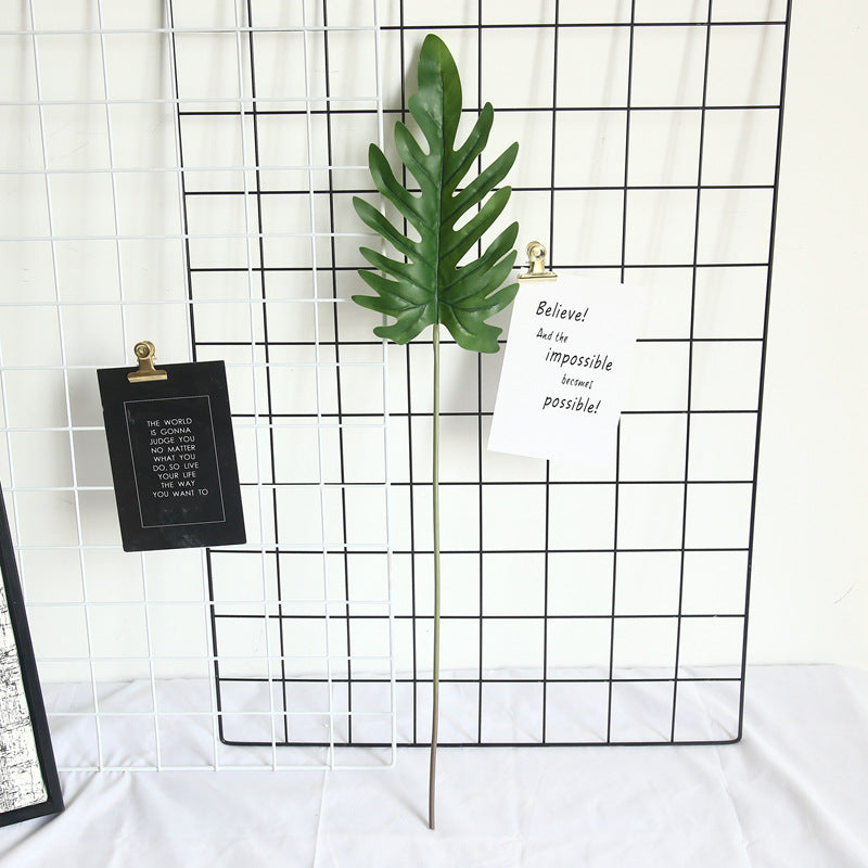 Realistic Faux Wedding Fern Leaf Potted Plant - Trendy Monstera Leaf Greenery for Home Decor and Celebrations