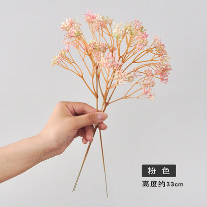 Realistic Baby’s Breath Bouquet – 3 Stalks of Hand-Tied Silk Flowers for Home Décor and Wedding Arrangements – Perfect for Elegant Event Styling