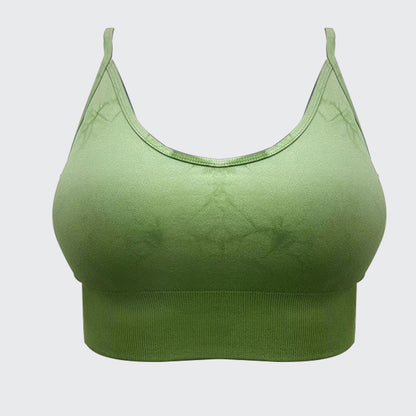 High Performance Yoga Sports Bra with Removable Cups Quick Dry High Elasticity and Strappy Design for Gym Dance and Fitness Enthusiasts