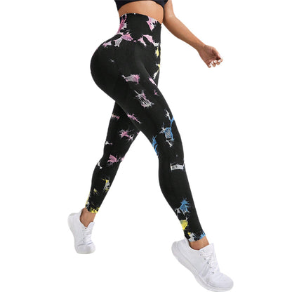 Seamless High Waisted Tie Dye Yoga Pants for Women Lift Plus Size Running Fitness Leggings for Comfort and Style