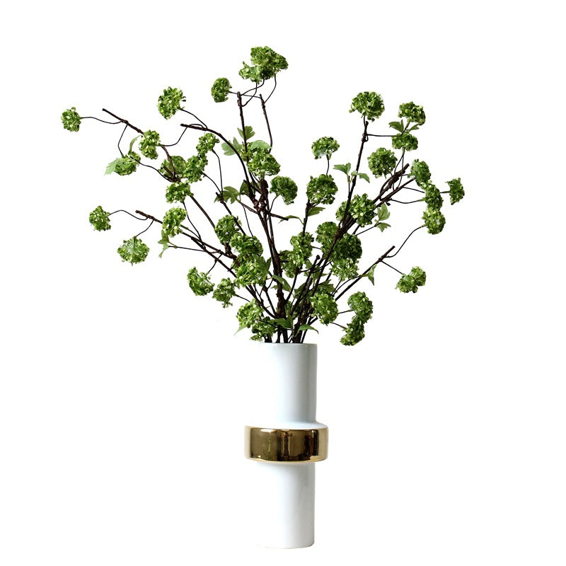 Lifelike Green Hydrangea Bouquet - Elegant Faux Flower Arrangement for Living Room and Dining Table Décor - Perfect for Home Décor and Special Occasions