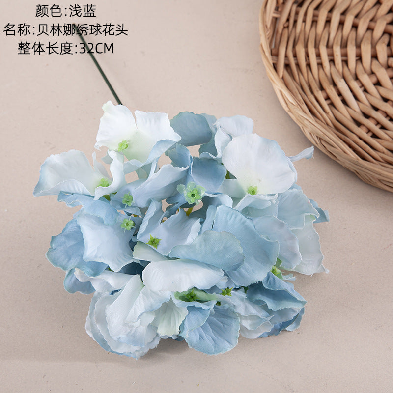 Realistic Hydrangea Flower Heads for Home Décor, Wedding Bouquets, Aisle Decorations, and Floral Walls - Artificial Silk Flowers (Model MW07356)