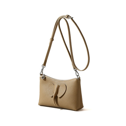 Genuine First Layer Cowhide Handbag for Women Spring Leather Tote Versatile Shoulder Bag Unique Creative Crossbody Mini Bag