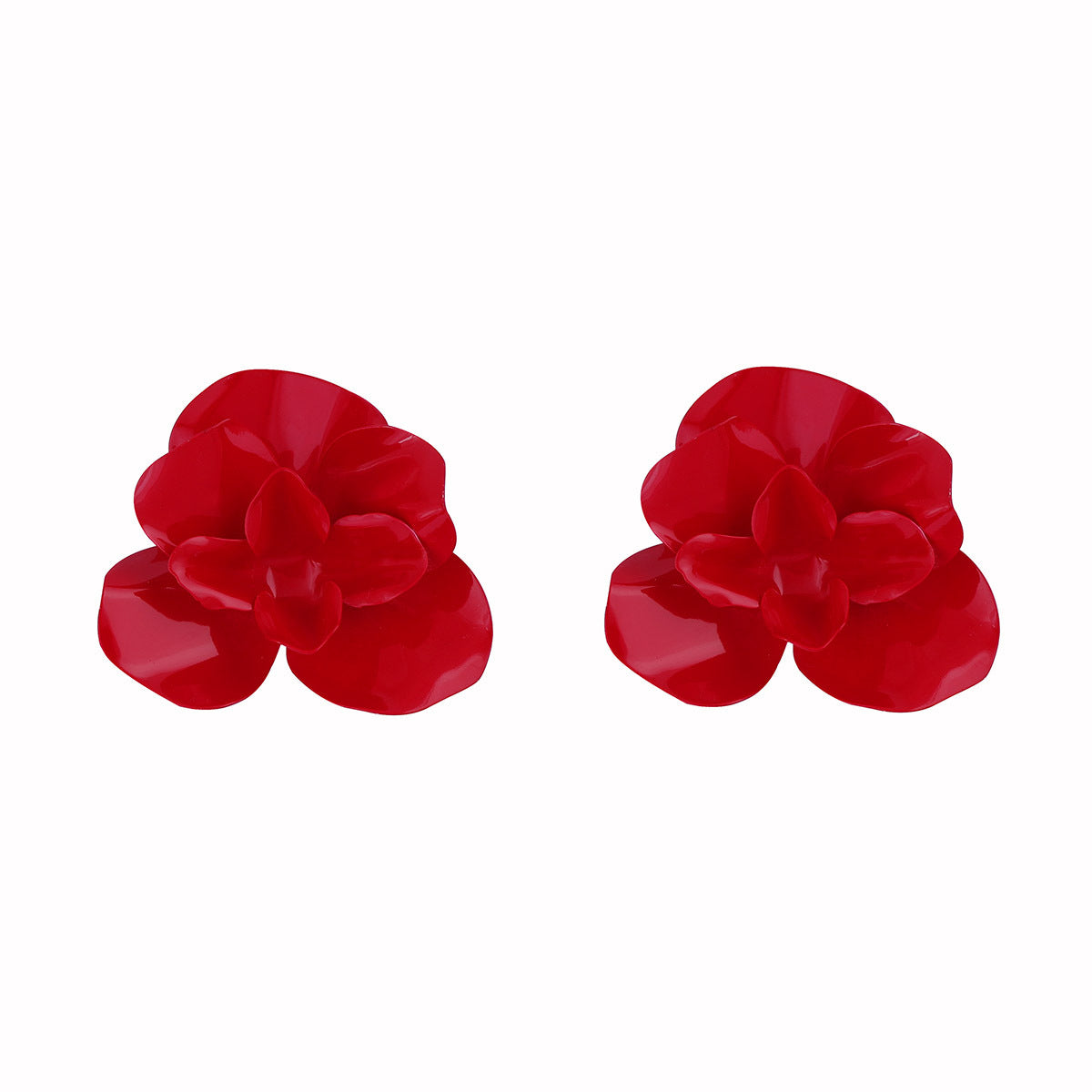 Stylish Vintage-Inspired Metal Flower Stud Earrings – Elegant and Versatile Lightweight Jewelry for Everyday Wear