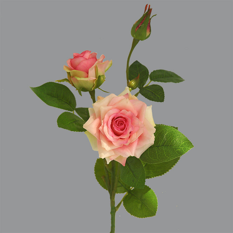 Luxurious Touch - Moisturizing Faux Rose Flower Arrangement for Elegant Living Room and Dining Table Décor, Featuring Three-Tiered Realistic Roses