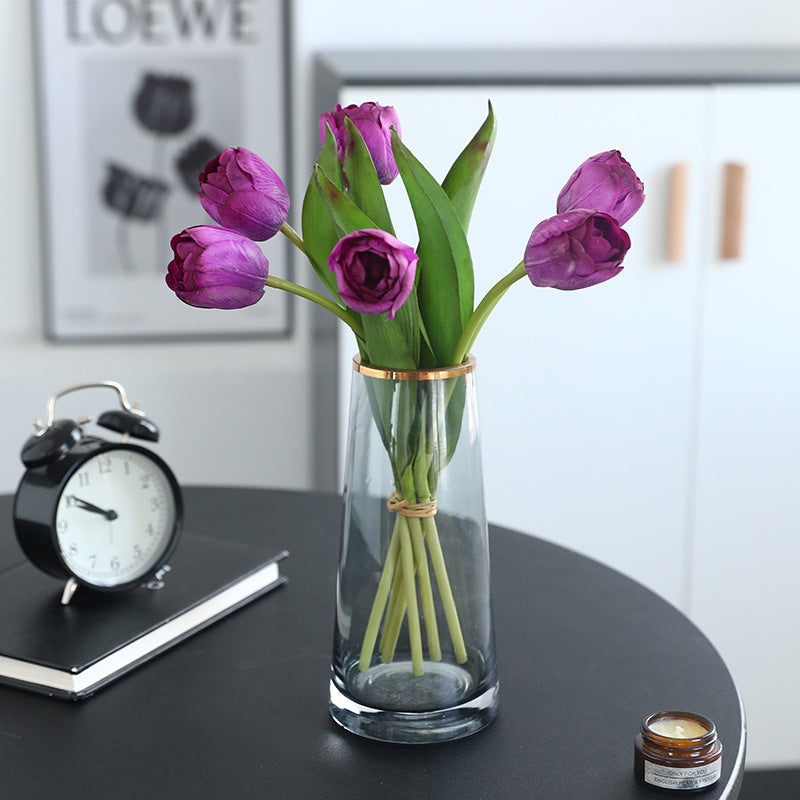 Luxurious Touch-Feel Tulip Artificial Flowers –  Home Décor for Weddings and Special Events, Stunning Tulip Bouquet for Exquisite Styling